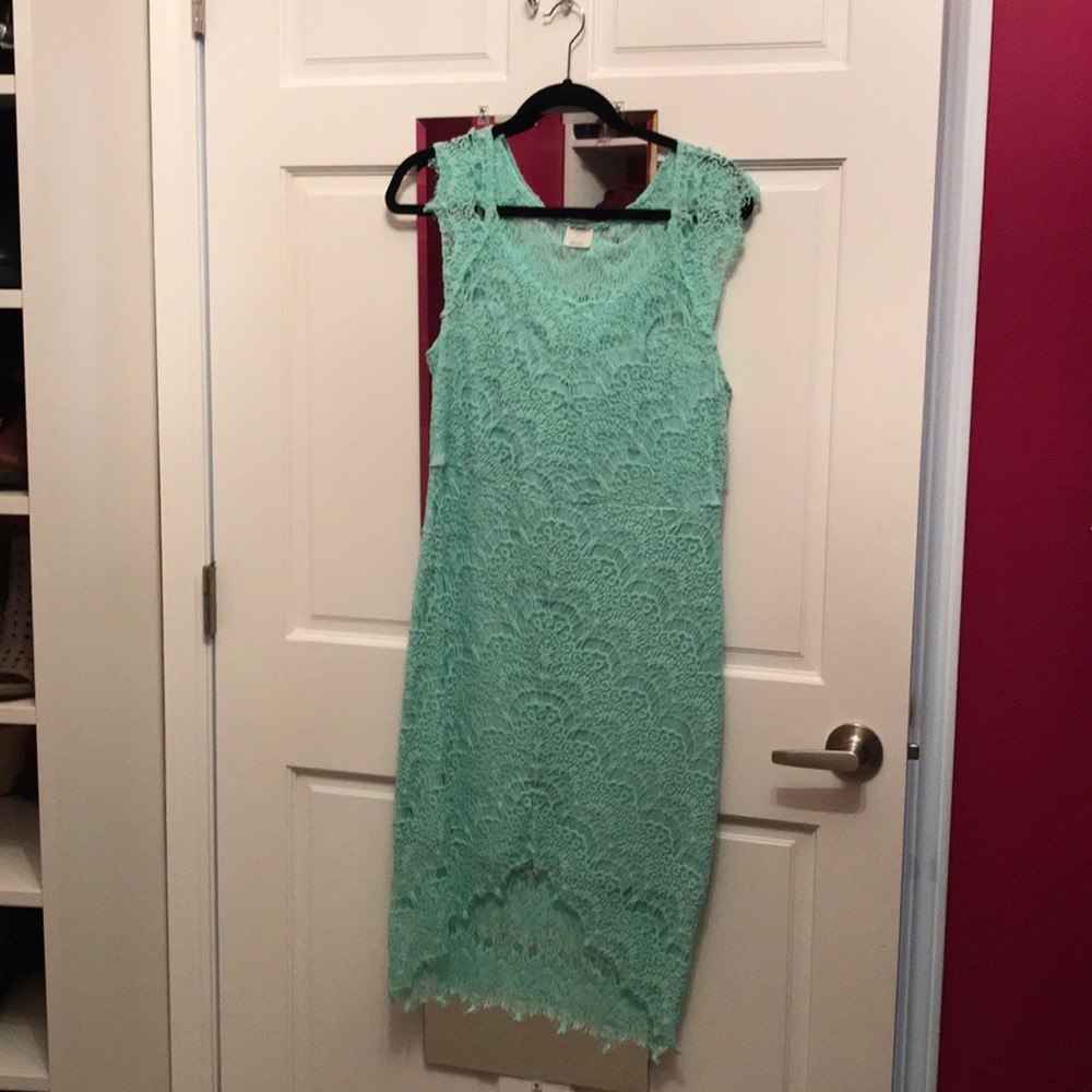 Free people dress- Sea foam green, lace dress